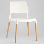Пластиковый стул на ножках из массива бука Ferret White варинант исполнения - 2 | Loft Concept в Санкт-петербурге