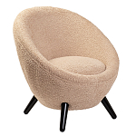 Кресло розовое с обивка из искусственного каракуля Iconic Creation варинант исполнения - 1 | Loft Concept в Санкт-петербурге