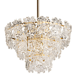 Люстра многоярусная с объемными прозрачными цветами Hanging Flowers варинант исполнения - 1 | Loft Concept в Санкт-петербурге