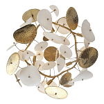 Люстра с белыми и золотистыми цветами Dahlia Flowers Lamp варинант исполнения - 4 | Loft Concept в Санкт-петербурге