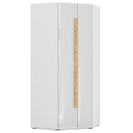 Шкаф угловой с белым глянцевым фасадом Grace of Furniture варинант исполнения - 1 | Loft Concept в Санкт-петербурге