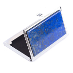 Визитница карманная металлическая с накладкой из натурального камня Лазурит Stone Business Card Holders  варинант исполнения - 2 | Loft Concept в Санкт-петербурге