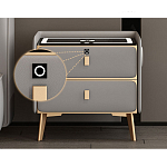 Умная прикроватная тумбочка c зарядкой для телефона Nightstand Smart варинант исполнения - 1 | Loft Concept в Санкт-петербурге