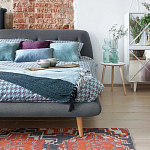 Кровать с мягким изголовьем Palmer Bed варинант исполнения - 5 | Loft Concept в Санкт-петербурге