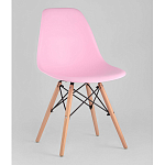 Пластиковый стул на ножках из массива бука Eames Pink варинант исполнения - 1 | Loft Concept в Санкт-петербурге