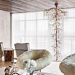 Люстра большая с прозрачными подвесками в форме капель Droplet Chandelier варинант исполнения - 1 | Loft Concept в Санкт-петербурге