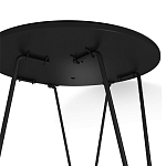 Стол журнальный c круглой столешницей из стекла серого цвета Gray and Gold Marble варинант исполнения - 5 | Loft Concept в Санкт-петербурге