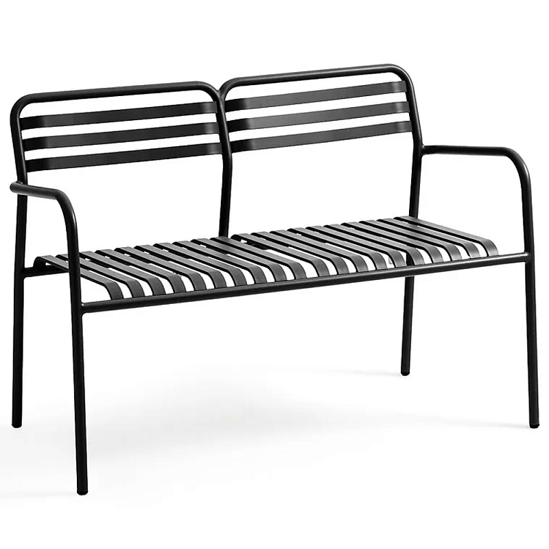 Скамья из алюминия Mack Metal Bench Black Черный в Санкт-петербурге | Loft Concept 