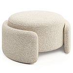 Круглая Оттоманка Alice ткань букле варинант исполнения - 1 | Loft Concept в Санкт-петербурге