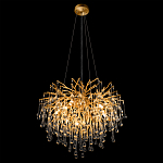 Люстра подвесная с прозрачными стеклянными подвесками в форме капель Диаметр 60 см Droplet Chandelier варинант исполнения - 5 | Loft Concept в Санкт-петербурге