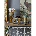 Чаша с орнаментом на бронзовых ножках в виде ангелов Eden Garden варинант исполнения - 9 | Loft Concept в Санкт-петербурге