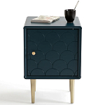 Тумба с одной дверцей Scale Ornament Blue Nightstand варинант исполнения - 2 | Loft Concept в Санкт-петербурге