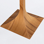 Настольная лампа со скошенным конусовидным абажуром и фигурной ножкой в цвете тик Accord Lighting варинант исполнения - 3 | Loft Concept в Санкт-петербурге