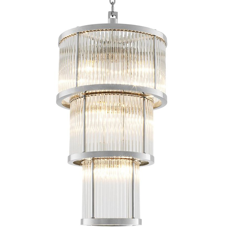 Люстра Chandelier Avery Nickel Никель Прозрачное Стекло в Санкт-петербурге | Loft Concept 