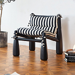 Кресло черно-белое со съемными подушками Celebrity варинант исполнения - 1 | Loft Concept в Санкт-петербурге