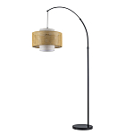 Торшер с декоративным поясом из плетеного бамбука Biuloggicu варинант исполнения - 2 | Loft Concept в Санкт-петербурге