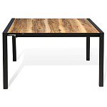 Стол обеденный раздвижной с прямоугольной столешницей на четырех черных ножках Blair варинант исполнения - 2 | Loft Concept в Санкт-петербурге