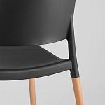 Пластиковый стул на ножках из массива бука Ferret Black 4 шт варинант исполнения - 6 | Loft Concept в Санкт-петербурге