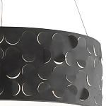 Люстра в форме цилиндра с чёрным фактурным абажуром Round Necklines варинант исполнения - 1 | Loft Concept в Санкт-петербурге