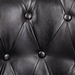 Кресло кожаное с мягкими подлокотниками на 4-х деревянных ножках Logan Leather Armchair black варинант исполнения - 5 | Loft Concept в Санкт-петербурге