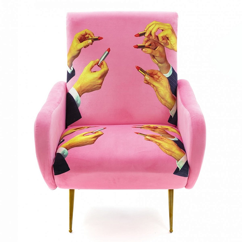 Кресло Seletti Armchair Lipsticks Pink Розовый (Rose) в Санкт-петербурге | Loft Concept 