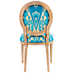 Стул из натурального бука с бирюзово-желтым узором Ikat Pattern бирюзовый варинант исполнения - 2 | Loft Concept в Санкт-петербурге