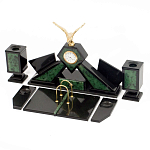 Настольный канцелярский набор из нефрита с декором в виде орла Golden Eagle варинант исполнения - 2 | Loft Concept в Санкт-петербурге