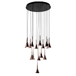 Люстра светодиодная с акриловыми конусообразными плафономи розовое золото Astra 60   варинант исполнения - 2 | Loft Concept в Санкт-петербурге