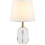Настольная лампа с абажуром и основанием из хрусталя Manlio Crystal Lampshade Table Lamp варинант исполнения - 1 | Loft Concept в Санкт-петербурге