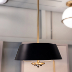 Подвесной светильник с конусовидным металлическим абажуром черного цвета Kichler варинант исполнения - 11 | Loft Concept в Санкт-петербурге