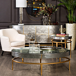 Столик журнальный серебристый с круглой столешницей Showing Refinement варинант исполнения - 3 | Loft Concept в Санкт-петербурге