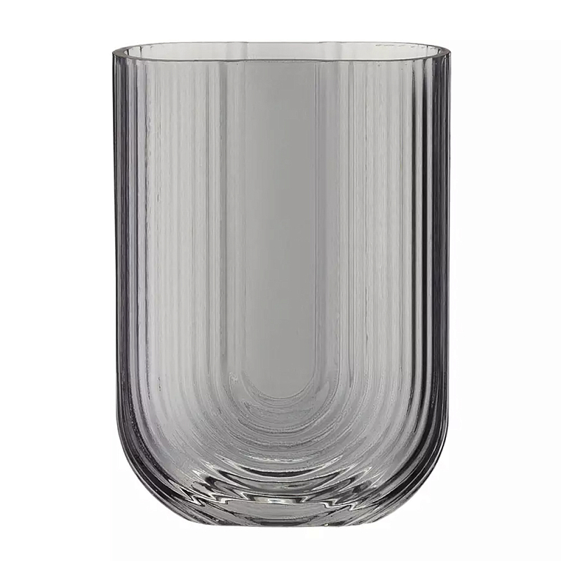 Ваза стеклянная серая Transparent Gray Vase Серый в Санкт-петербурге | Loft Concept 