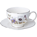 Чайный сервиз из фарфора с рисунком цветов на 6 персон 14 предметов Garden Whisper Porcelain Set  варинант исполнения - 2 | Loft Concept в Санкт-петербурге