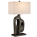 Настольная лампа с прямоугольным тканевым абажуром на фигурном каркасе Brutilist  варинант исполнения - 2 | Loft Concept в Санкт-петербурге