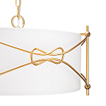 Люстра в форме цилиндра с белым тканевым абажуром Simple Knot варинант исполнения - 2 | Loft Concept в Санкт-петербурге