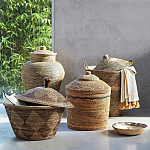 Плетеная корзина из ротанга и бамбука Wicker Vase Basket варинант исполнения - 3 | Loft Concept в Санкт-петербурге