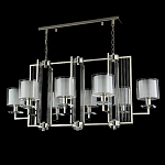 Люстра прямоугольной формы с 8-ю цилиндрическими плафонами из стекла Laurent варинант исполнения - 4 | Loft Concept в Санкт-петербурге