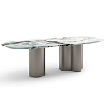 Стол обеденный мраморный с колоннами Marble Column Table варинант исполнения - 3 | Loft Concept в Санкт-петербурге