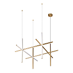 Люстра с 6-ю цилиндрическими плафонами на тонких тросах Trumpet tube варинант исполнения - 4 | Loft Concept в Санкт-петербурге