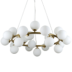 Кольцевая люстра с белыми стеклянными  плафонами в форме шара Berries Chandelier варинант исполнения - 1 | Loft Concept в Санкт-петербурге