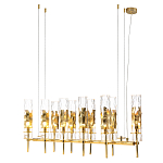 Люстра подвесная прямоугольная с 10-ю цилиндрическими плафонами LIAISON варинант исполнения - 2 | Loft Concept в Санкт-петербурге