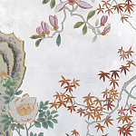 Обои ручная роспись Summer Night Blossom Original colourway on Ocean Silver gilded paper варинант исполнения - 2 | Loft Concept в Санкт-петербурге