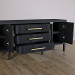 Большая VT-тумба Primo шпон Черный дуб варинант исполнения - 5 | Loft Concept в Санкт-петербурге