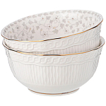 Обеденный сервиз белого цвета из фарфора на 6 персон 23 предмета Floral Charm варинант исполнения - 7 | Loft Concept в Санкт-петербурге