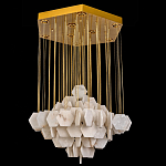 Люстра с фигурными подвесками из натурального камня Glowing Spheres варинант исполнения - 3 | Loft Concept в Санкт-петербурге