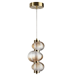 Подвесной светильник с 3-мя рифлеными стеклянными шарами Marcelh Light варинант исполнения - 2 | Loft Concept в Санкт-петербурге