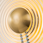 Бра с янтарным стеклянным диском и золотистыми акцентами Savio Glass Disc варинант исполнения - 7 | Loft Concept в Санкт-петербурге