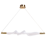 Люстра горизонтальная с волнистым белым плафоном Golden Swirl варинант исполнения - 2 | Loft Concept в Санкт-петербурге
