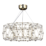 Люстра с тонкой металлической конструкцией цвета золото Quasar варинант исполнения - 1 | Loft Concept в Санкт-петербурге