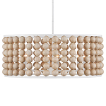 Люстра в форме цилиндра с вставками из деревянных бусин Wooden Beads варинант исполнения - 1 | Loft Concept в Санкт-петербурге